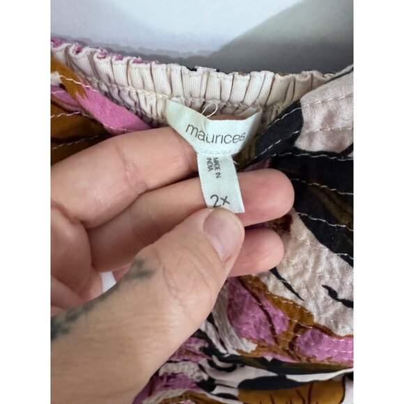 Maurices plus size floral tiered maxi dress size 2X boho chic wedding guest - Picture 6 of 6